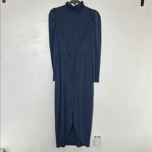 Express Blue Long Sleeve Dress